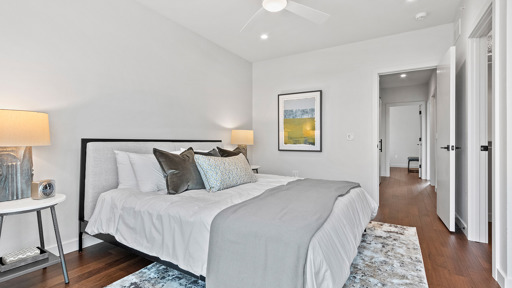 Bedroom with Modern Nightstand