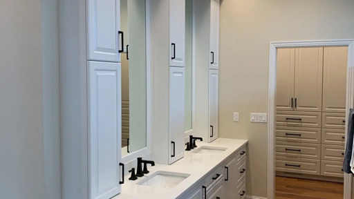Bathroom with Dual White Sinks