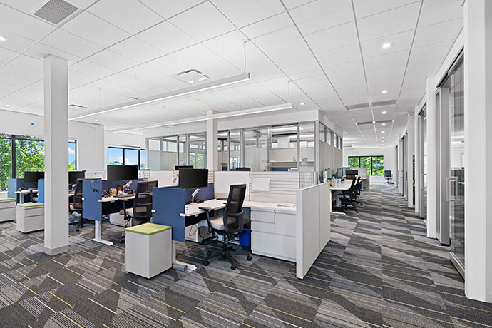 Interior of a new commercial office.