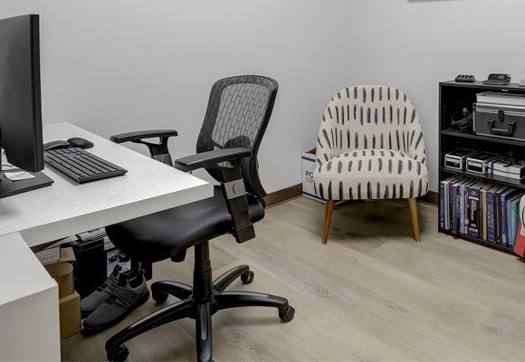 Office with a guest chair