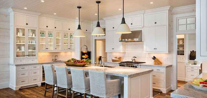 Large Kitchen styled in white.