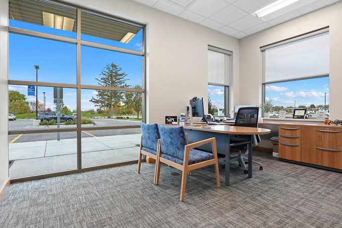 Colorful office setup 