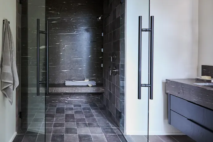 Dining interior of luxury home in Three Lakes in Northern Wisconsin.