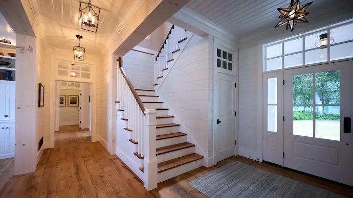 custom millwork in entryway