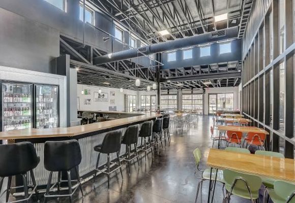 Bar with industrial look and feel