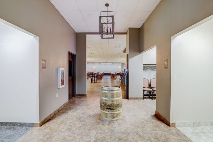 Foyer of building with banquet space