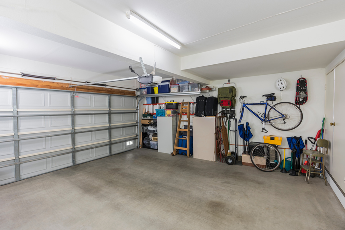 Decluttering as part of a garage makeover.