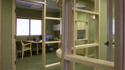 Bay Title and Abstract Corner Office