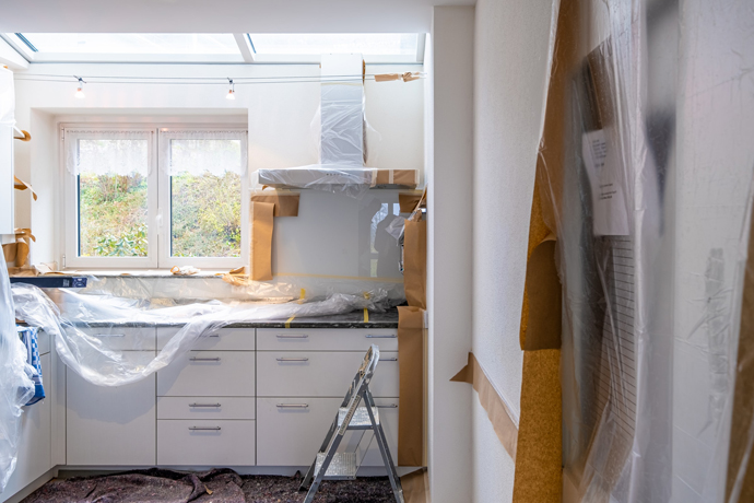 Starting a kitchen remodel to add more space.