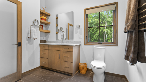 Half Bathroom with Natural Decor