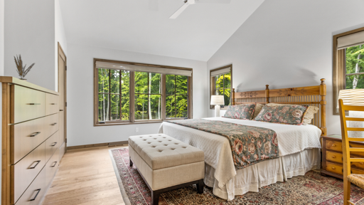 Bedroom with Vaulted Ceiling