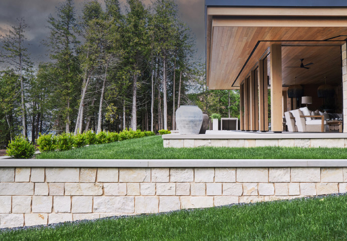 Photo of a retaining wall