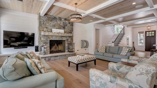 Living Room and Fireplace