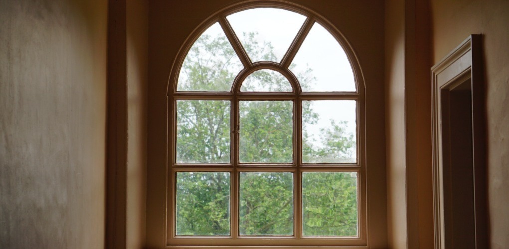 big window with trees outside