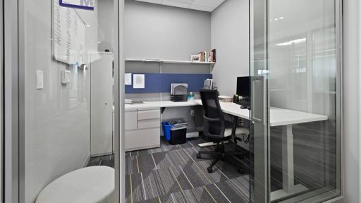 Modern Office with Glass Door