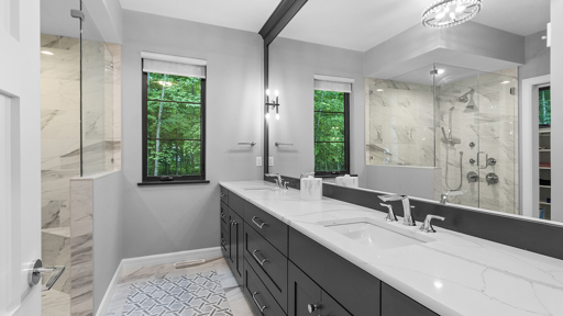 Bathroom with Glass Shower