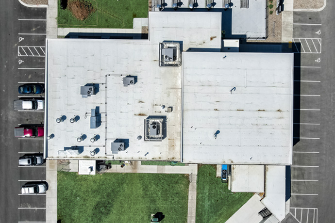 Ariel view of a establishment