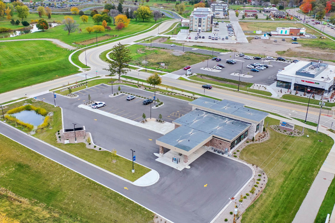 Ariel view of a establishment 