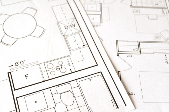 house layout plan on the paper