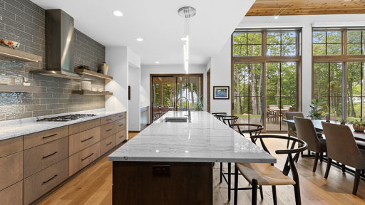 Kitchen with Floating Shelves