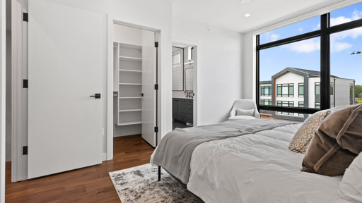 Bedroom with Cabinet and Bathroom