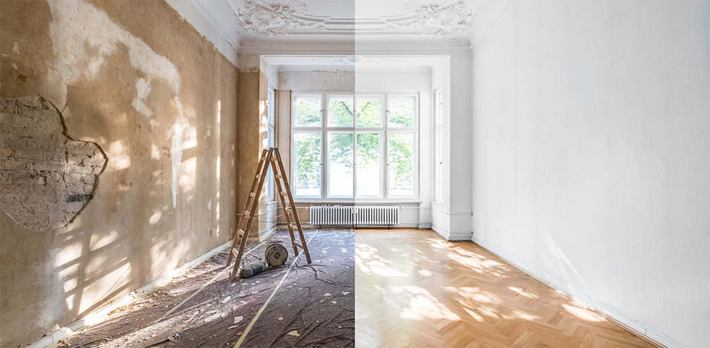 before and after renovation photo