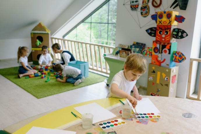 kids in the kids room at the medical office