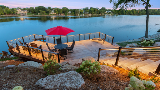Top View of Deck and Riverfront