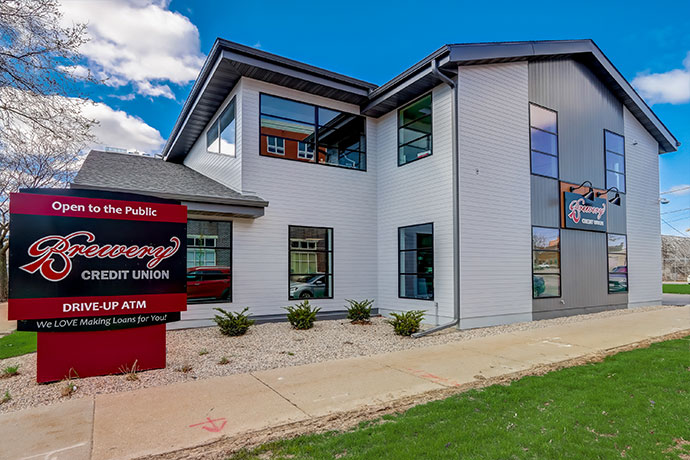 Exterior of Brewery Credit Union.