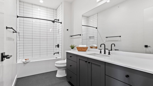 Tiled Shower + Vanity