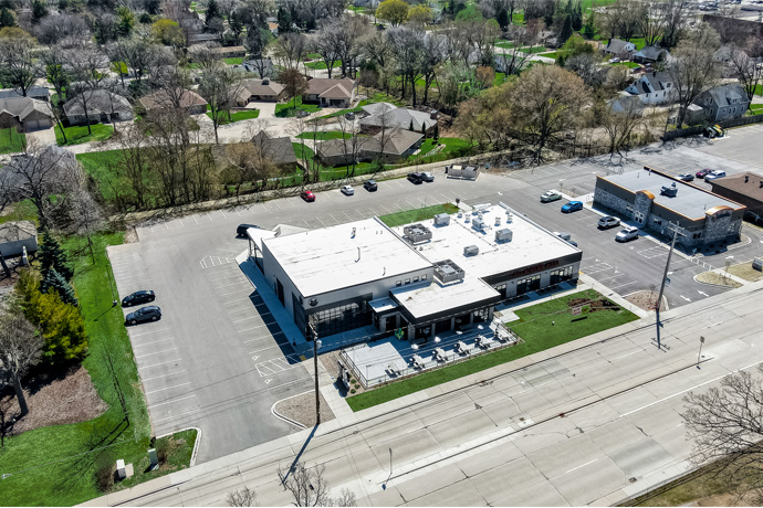 Ariel view of a establishment