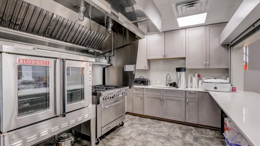 Kitchen with Commercial Oven and Stove