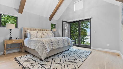 Bedroom with Vaulted Ceiling