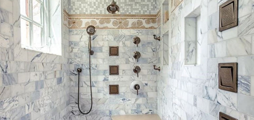4. Double Shower With Multiple Shower Heads